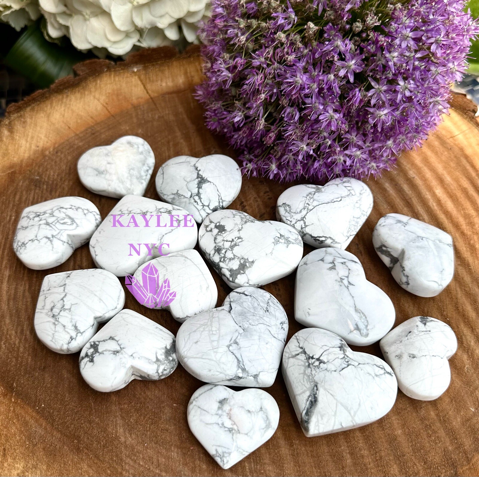 Wholesale Lot 2 Lbs Natural Howlite Crystal Heart Healing