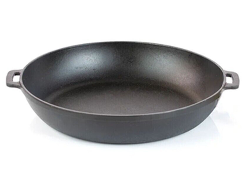 13.4″ Maysternya Large Cast Iron Double Handle Skillet Fry Pan Oven Stovetop