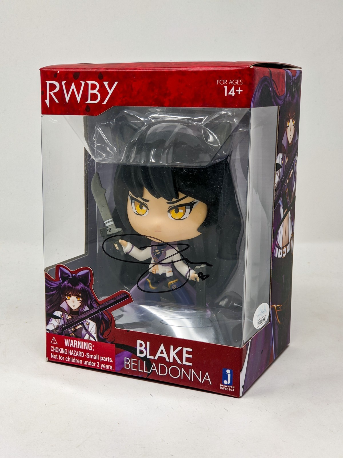 Arryn Zech RWBY Blake Belladonna Signed JSA Jazwares Vinyl Figure