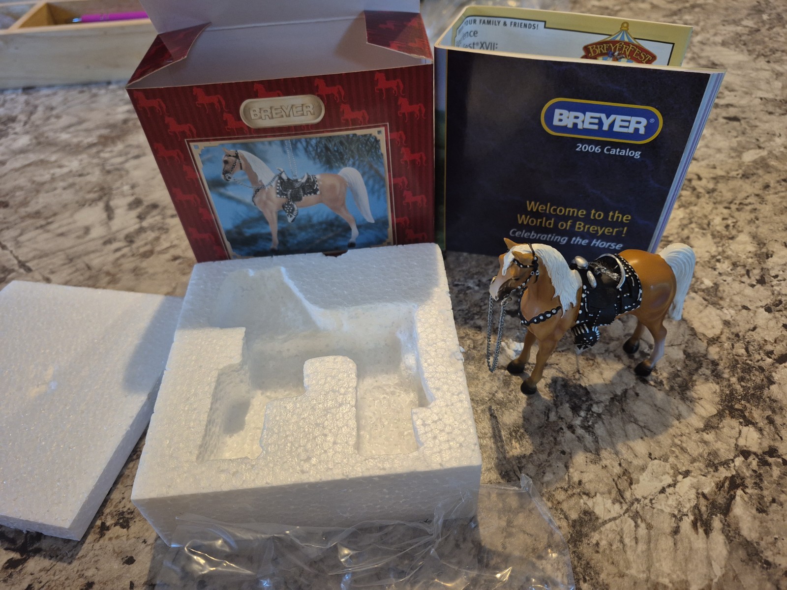 Breyer Holiday Christmas New in Box Ornament Trigger Western Horse 2006