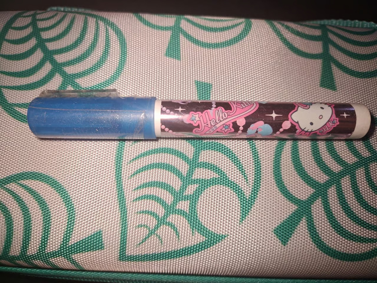 Sanrio Vintage 2006 Hello Kitty Blue Marker Pen, open but unused