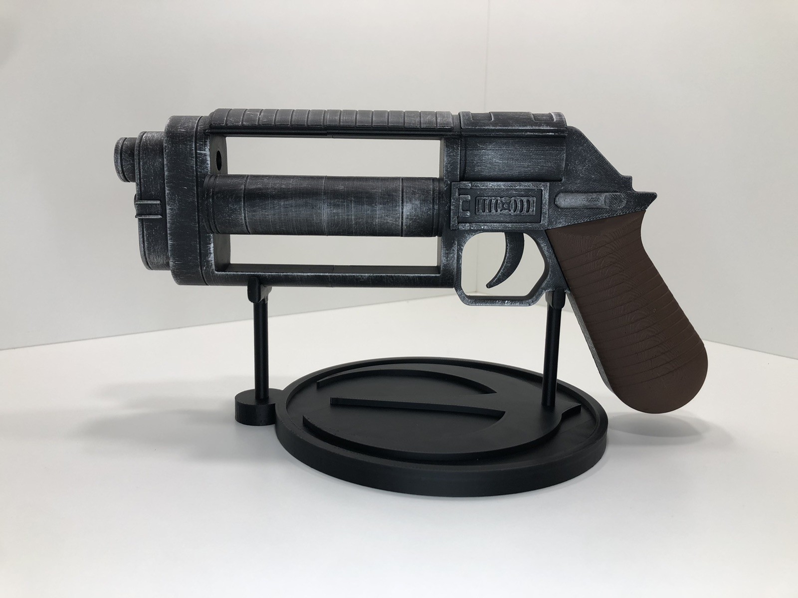 Cassian Andor Blaster 3D Printed Prop Gun With Stand Fantasy & Cosplay