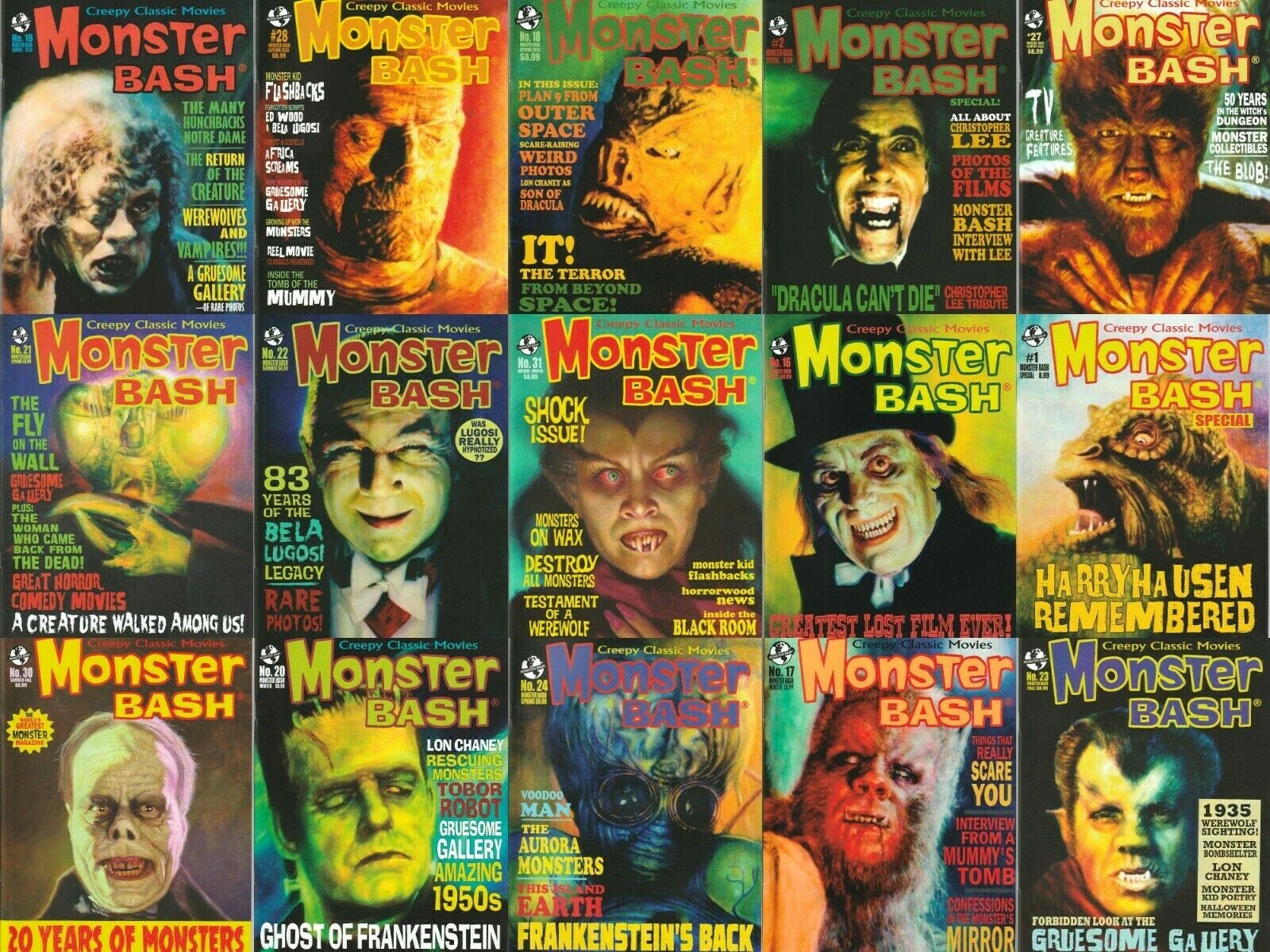 MONSTER BASH MAGAZINE #1 – #49 & SPECIALS – YOU PICK ISSUES – NEW UNREAD COPIES
