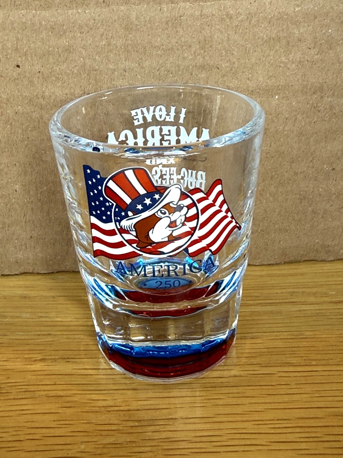 3 Inch Buc-ee’s Shot Glass America 250 – Brand New – 4th of July Patriotic