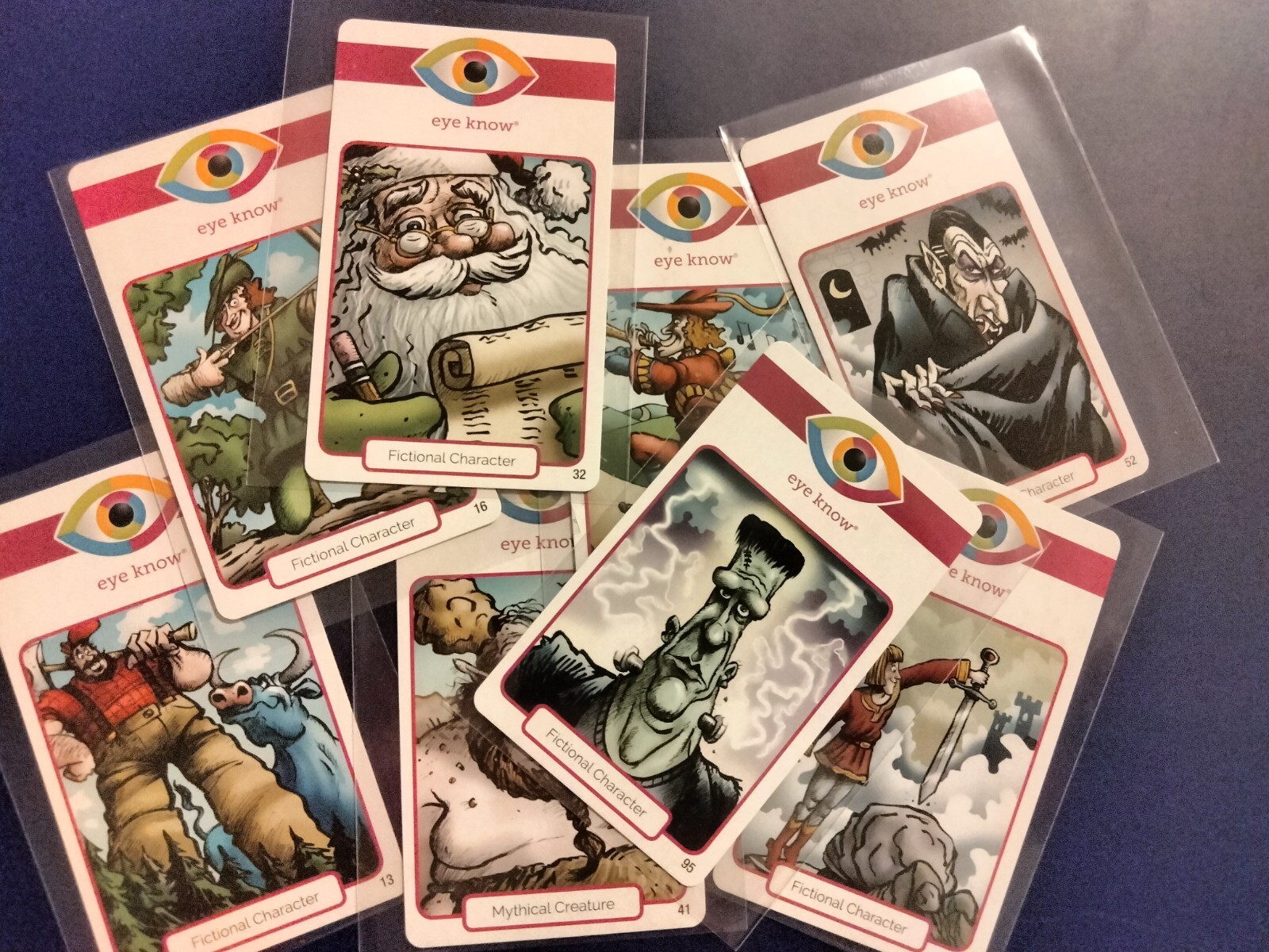Eye Know LOT (8) TRIVIA IMAGE Fictional Character cards Pack Fresh free shipping