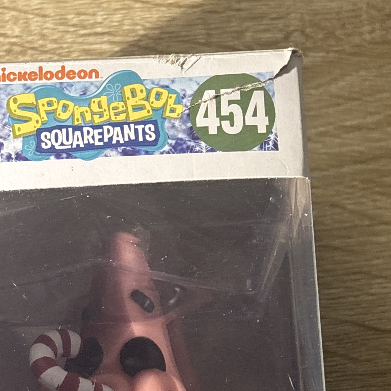 Funko Pop! SpongeBob PATRICK STAR (Santa Hat W/ Candy Cane) #454 FIGURE DAMAGED