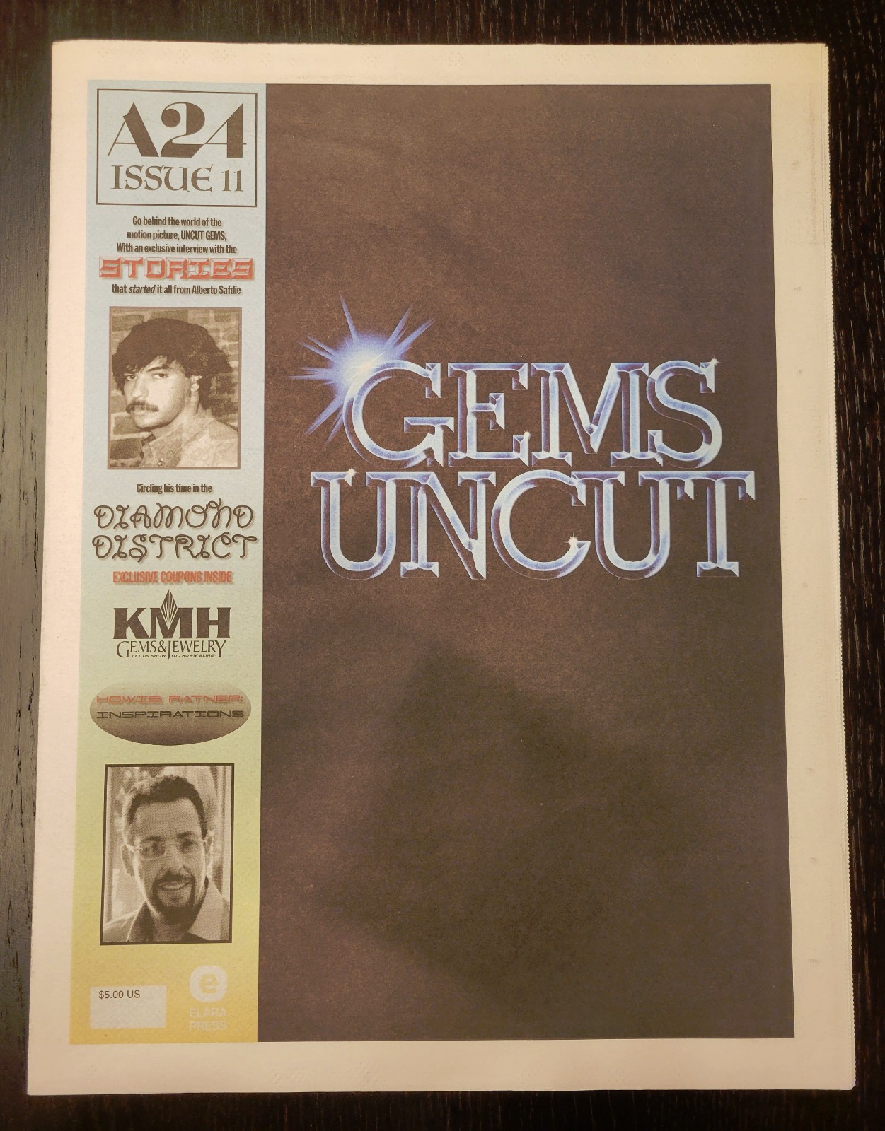 A24 #11 – GEMS UNCUT W/ POSTER (Sammy Harkham, Adam Sandler, Safdie, Elara) 2019