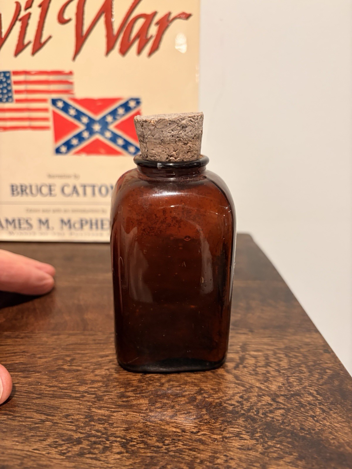 Note: Empty Container! Amber Snuff Bottle/Jar Circa 1920s