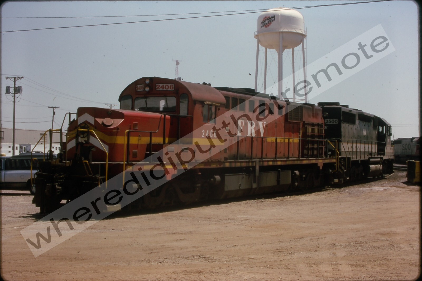 Orig. Slide Fox River Valley RR FRV 2406 ALCO RSD15 1990 Proviso ILL (CK) (S7)