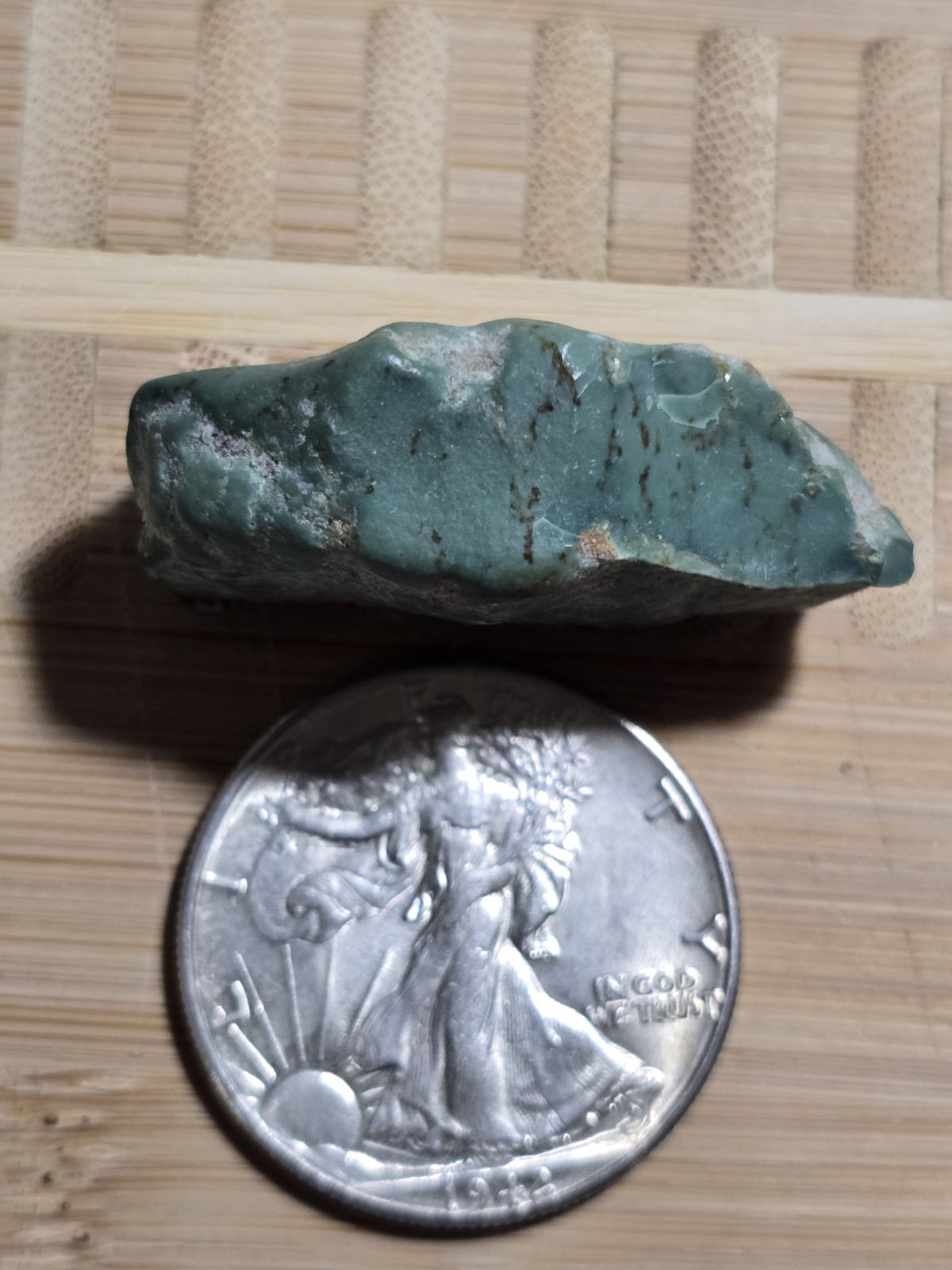 100 g Kingman Turquoise Mountain Rough, Light Blues & Greens 7 Pieces #96