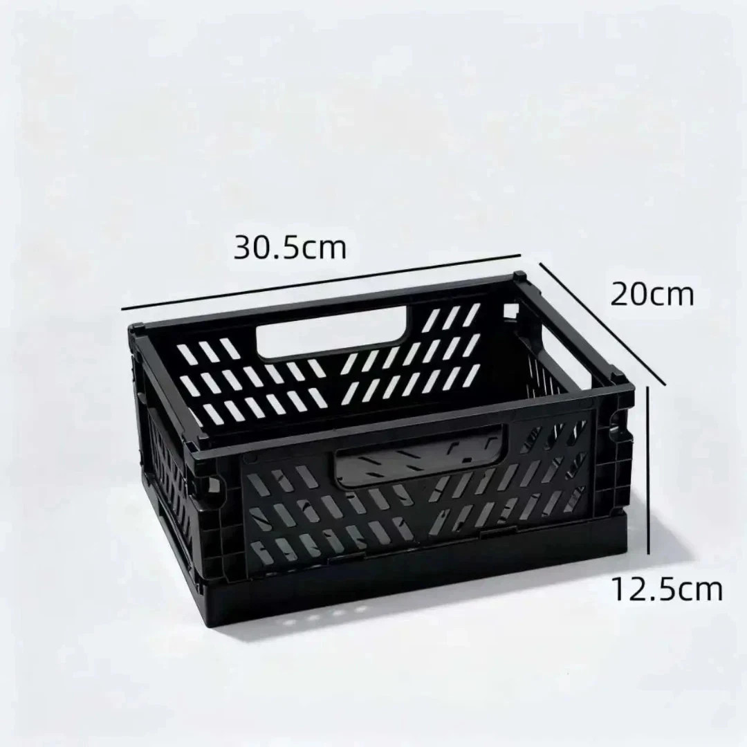 Juggernaut Storage 24QT Plastic Heavy-Duty Milk Crate, Black