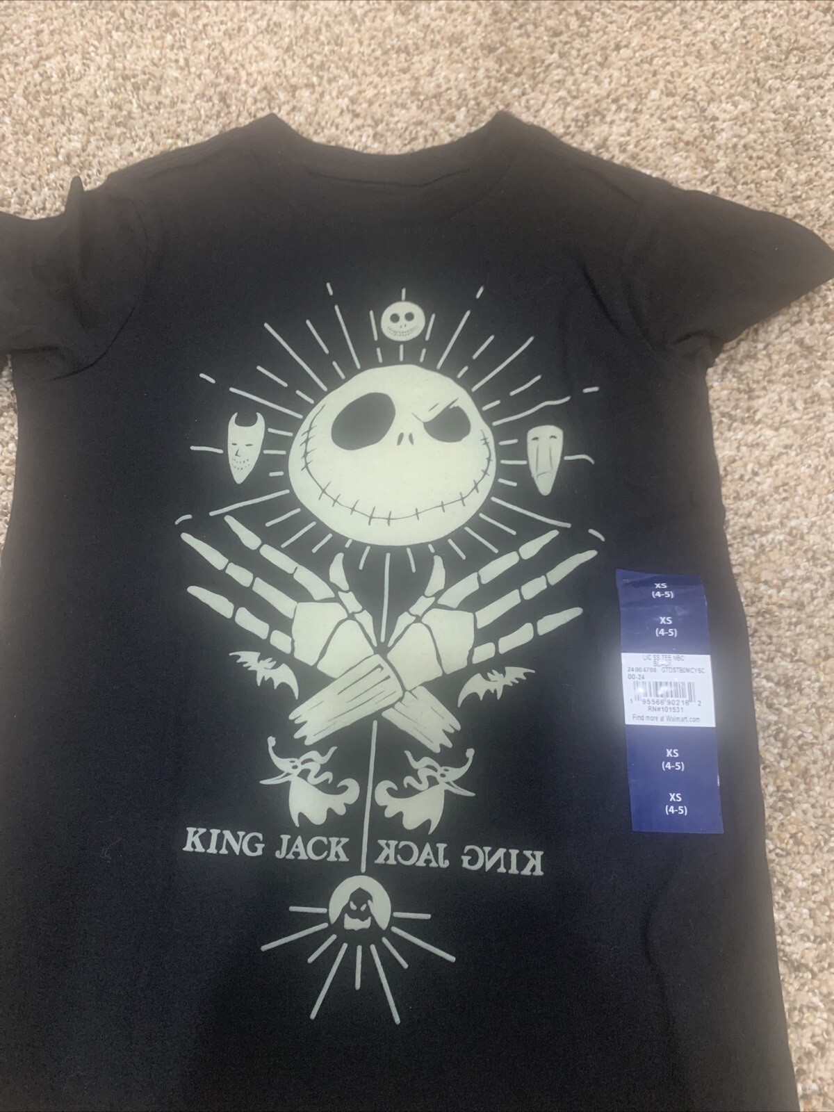 TIM BURTONS The Nightmare Before Christmas Children’s Size XS 4-5 Disney