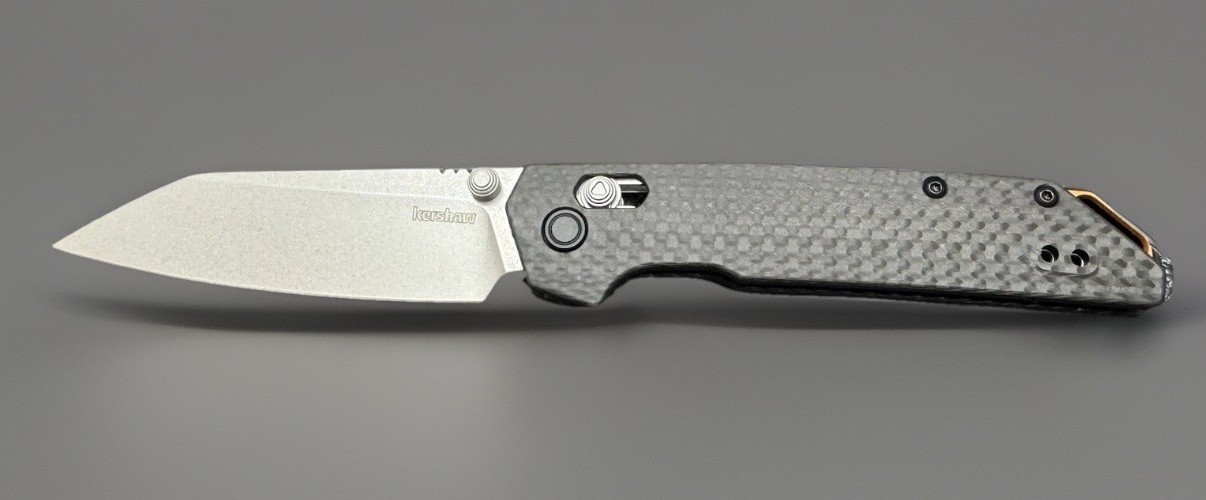 New Kershaw Iridium w/ Carbon Fiber Scales & Reverse Tanto M390 Blade 2038RCF
