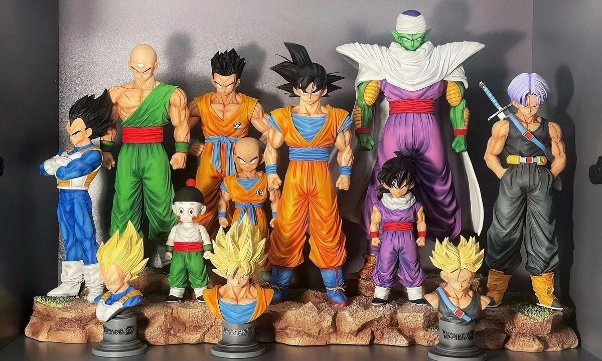 9 PCS. Dragon Ball Krillin Gohan Trunks PVC Anime Action Figures Model-Box Set