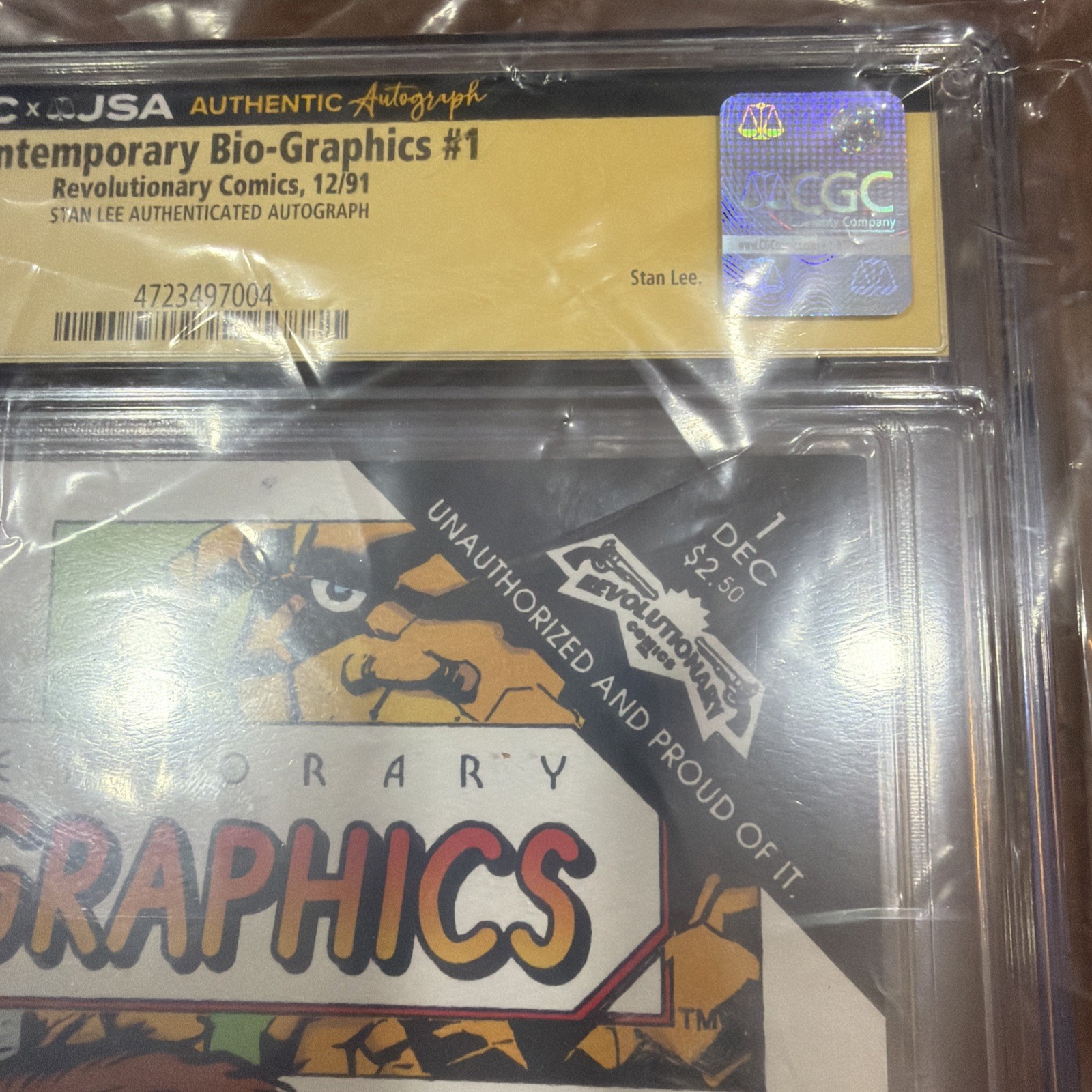 Contemporary Bio-Graphics #1 (Revolutionary Com 1991) CGC 9.4 Signed by Stan Lee