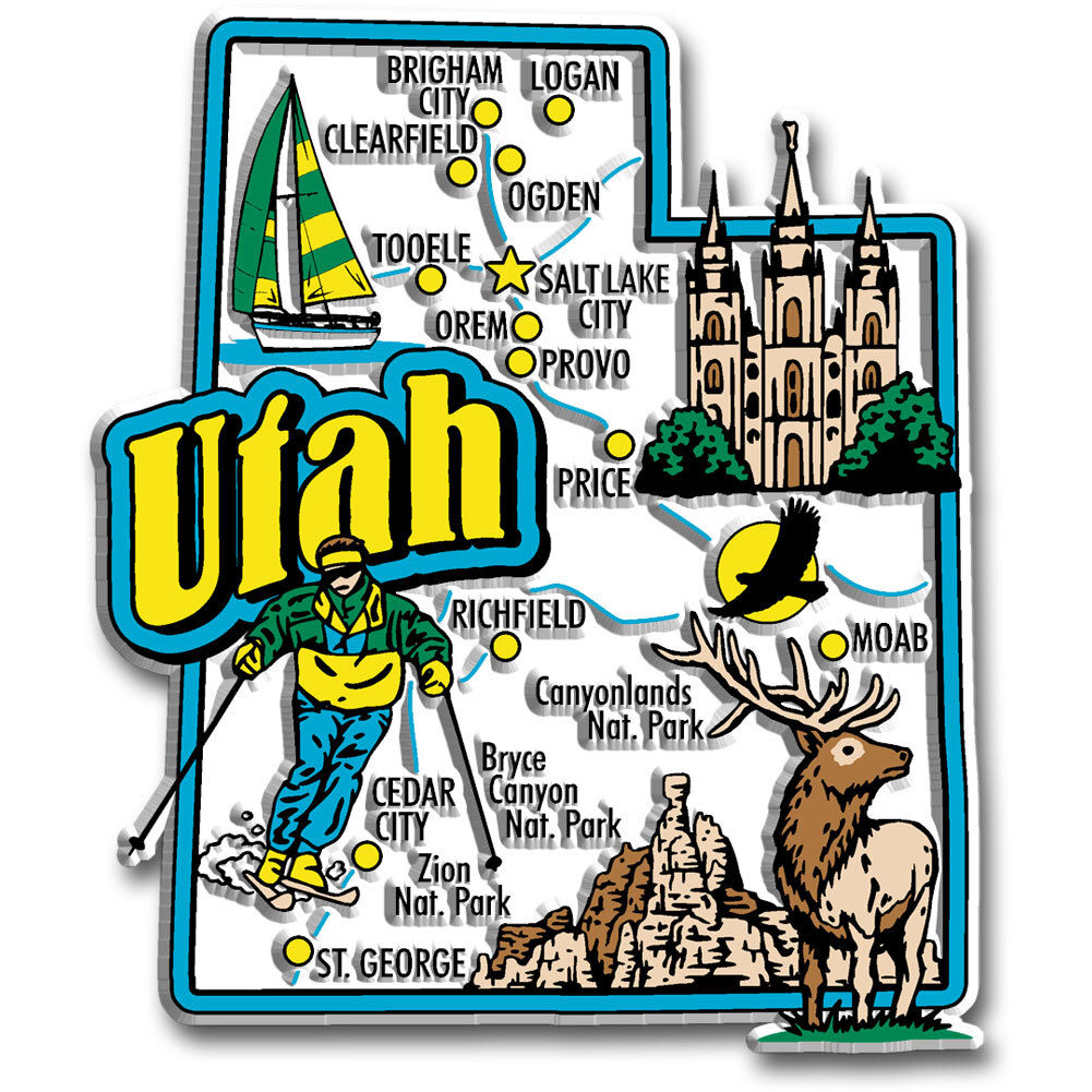 Utah Jumbo State Magnet by Classic Magnets