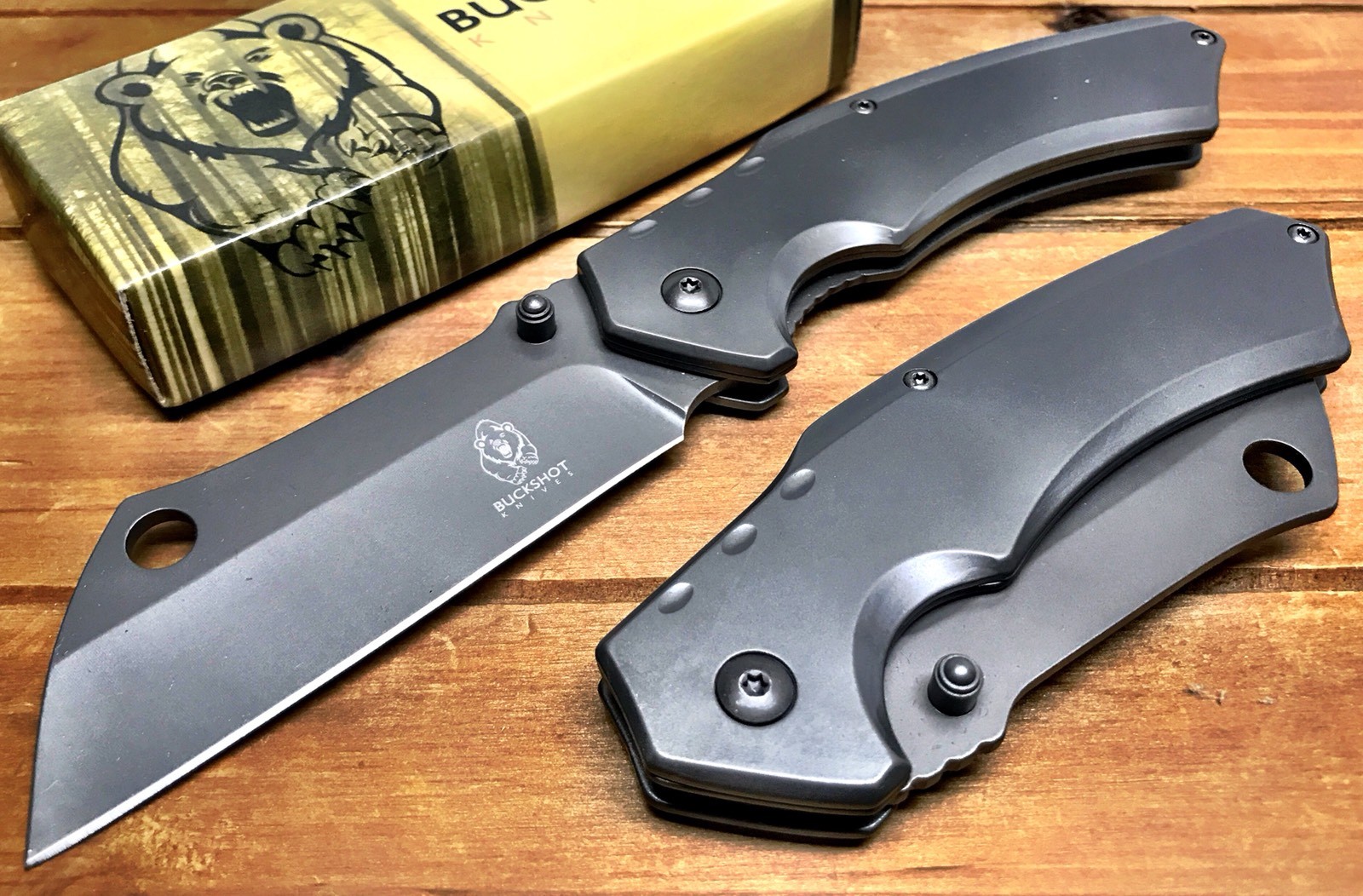 8″ TACTICAL Spring Assisted Open Pocket Knife CLEAVER RAZOR FOLDING Blade GY 205