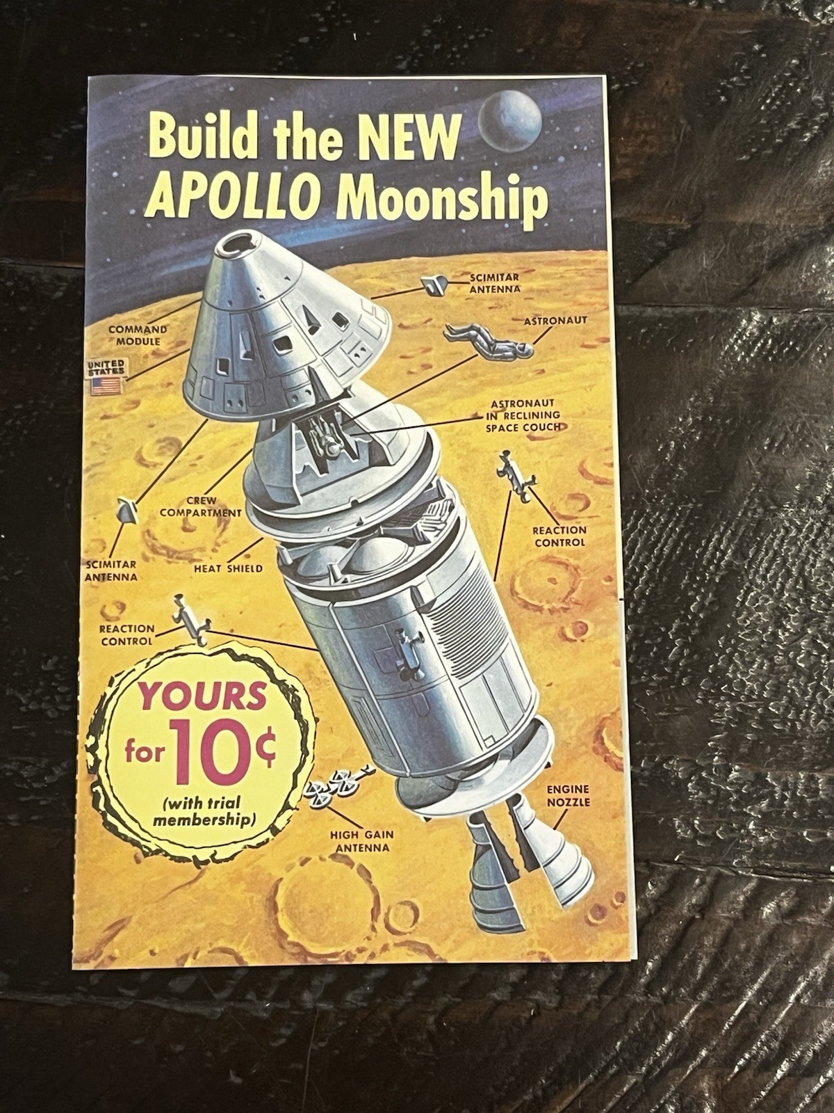 1960’s Science Program BUILD THE NEW APOLLO MOONSHIP Ad Brochure Model Kit