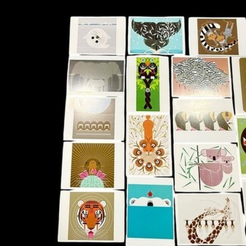 Charley Harper Postcard Lot Assorted Animals (22) Unused All Different Set C