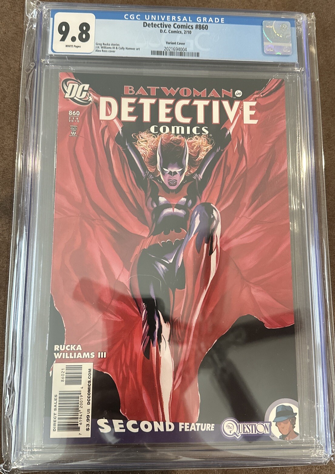 Detective Comics #860 (DC 2010)- Alex Ross Cover- CGC 9.8 in Mylar Bag!