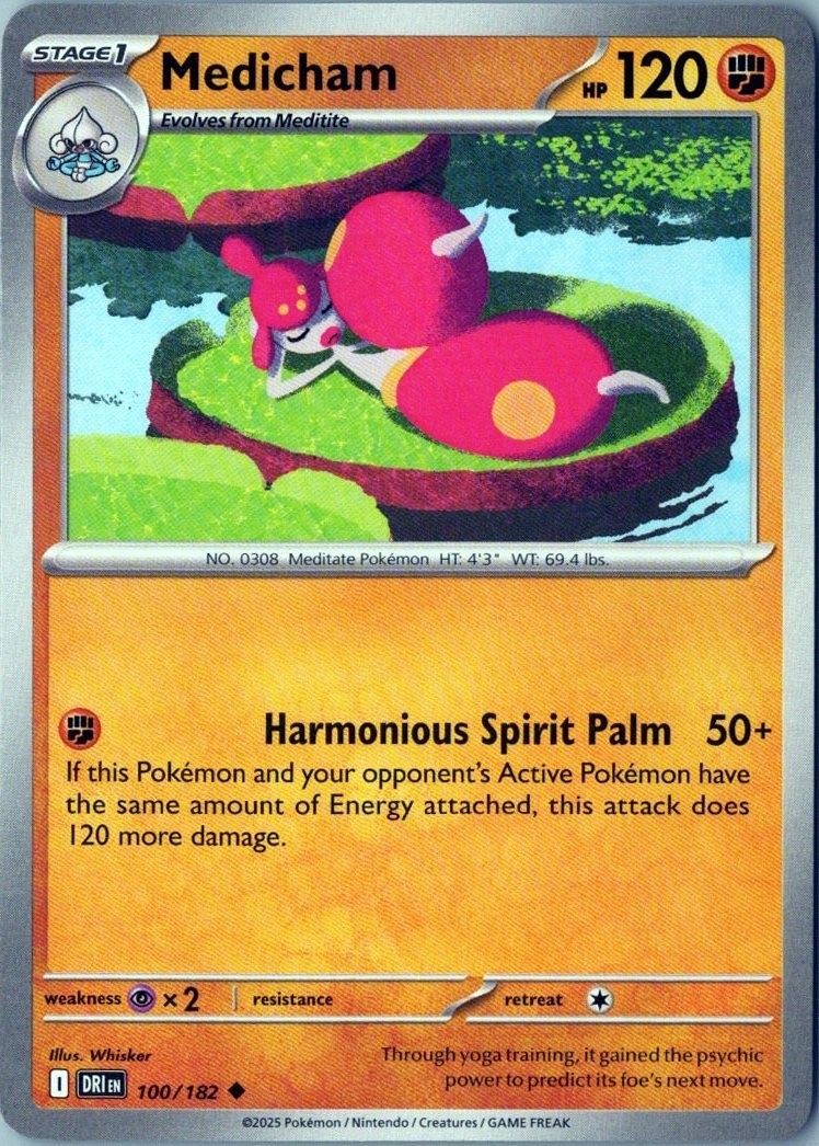 Medicham 100/182 Uncommon Destined Rivals Pokemon Near Mint