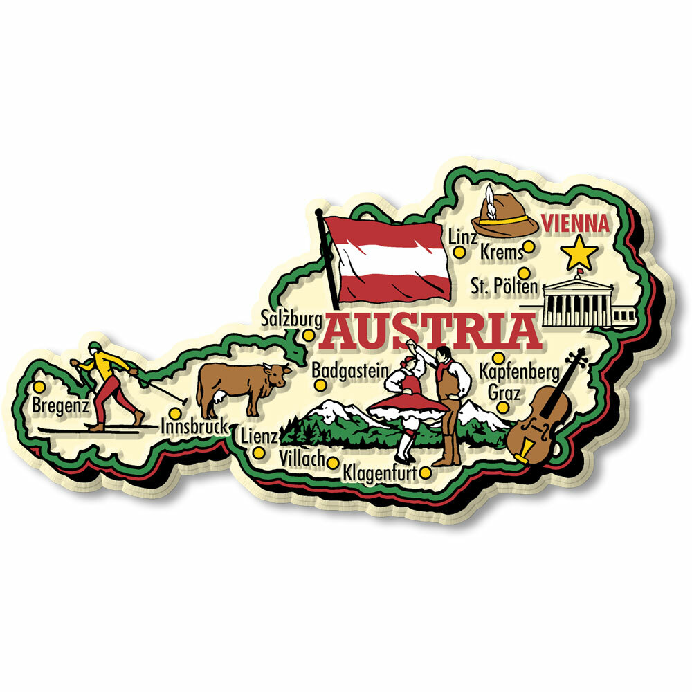 Austria Jumbo Country Magnet by Classic Magnets
