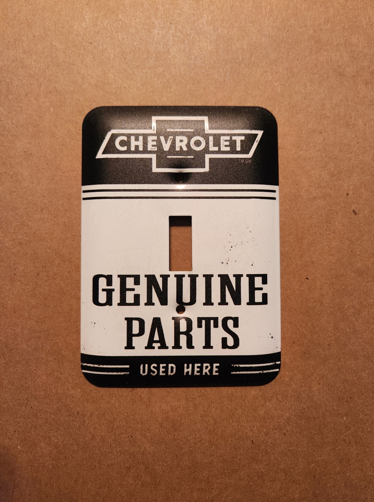 Chevrolet Genuine Parts Vintage Retro Chevy Man Cave Garage – Light Switch Cover