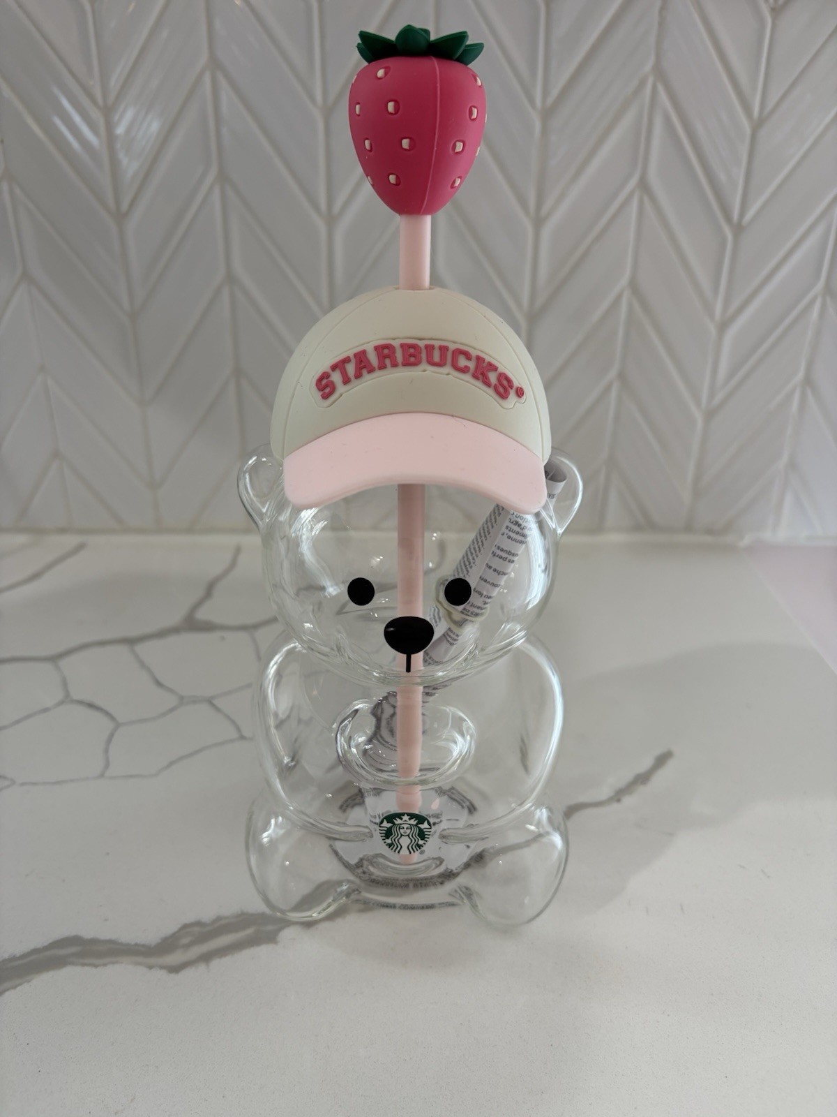 2026 Starbucks Bearista Bear Cup Strawberry Pink Baseball Hat Brand New In Hand