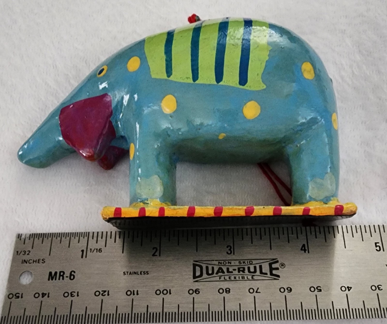 Paper Papier Mache Elephant ~ Unique & Colorful Ornament