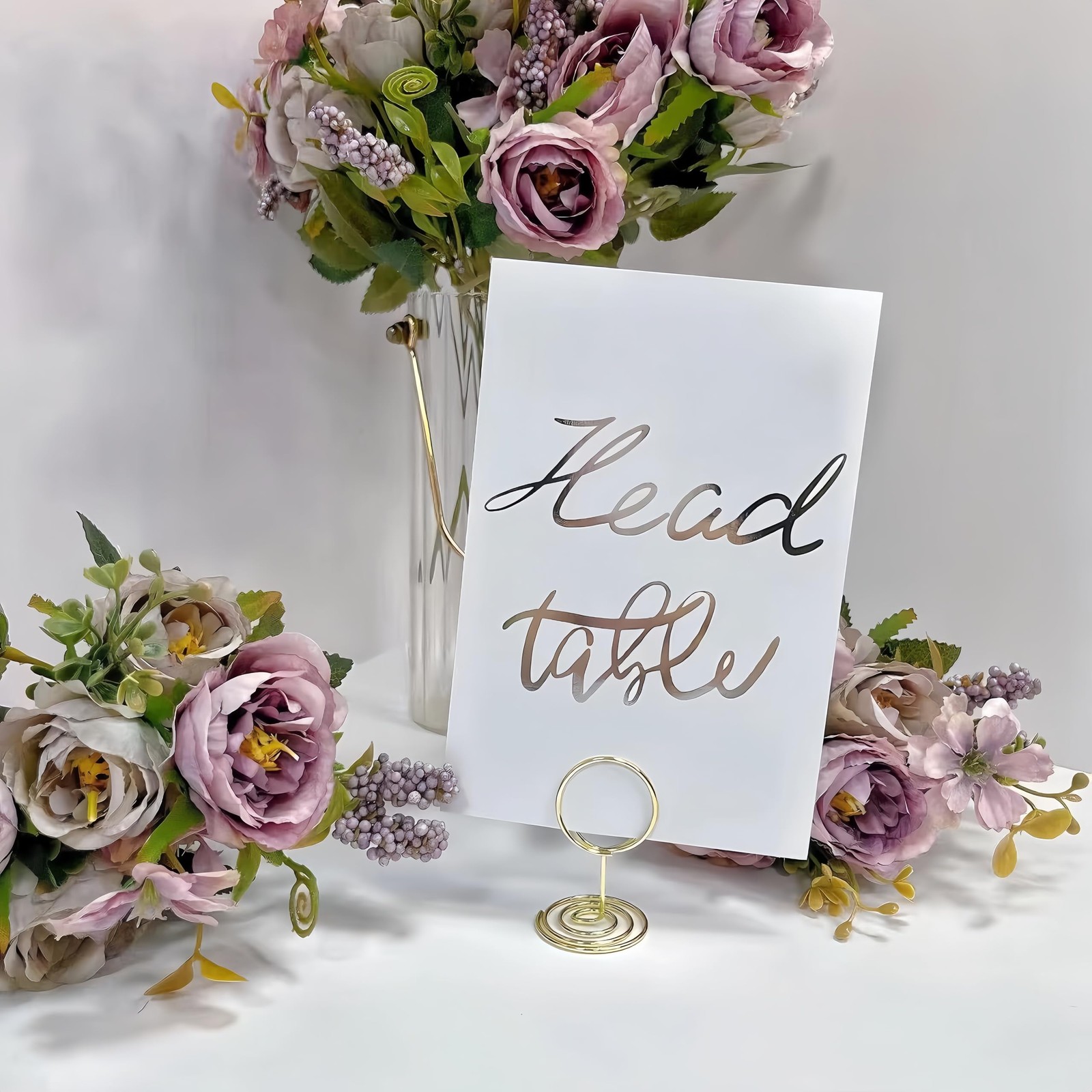 Table Number Holders, Wire Place Card Holder Table Sign for Wedding Centerpieces