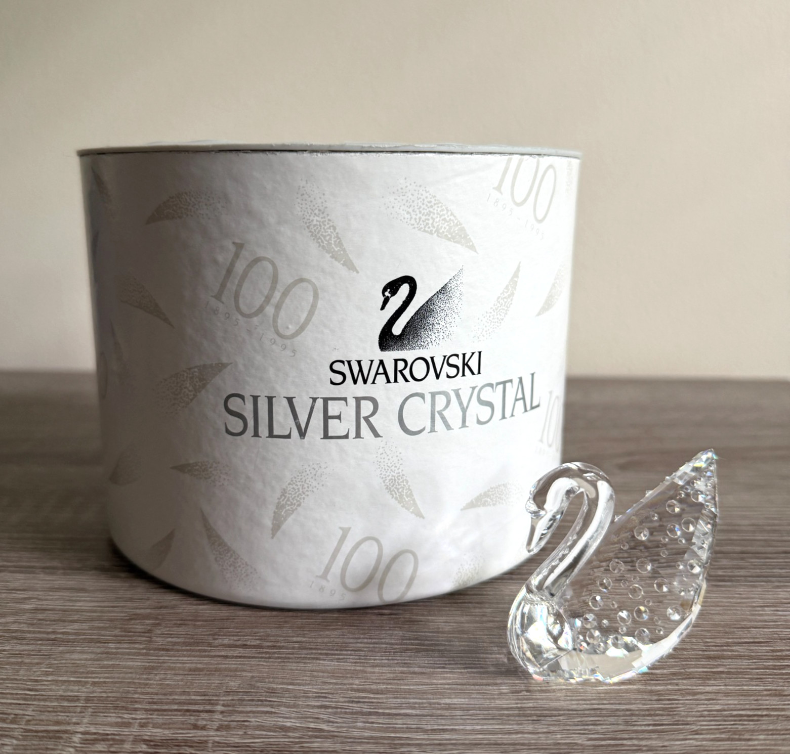 Swarovski – 100th Anniversary Centenary Swan Crystal Figurine Vintage w/ Box