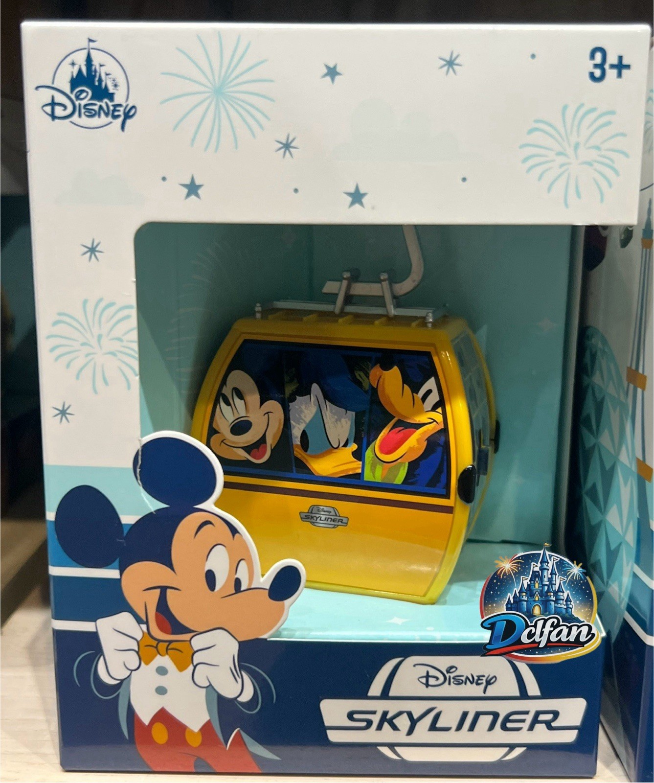 Disney Parks WDW Mickey Mouse Donald Pluto Skyliner Gondola Model with Stand NEW