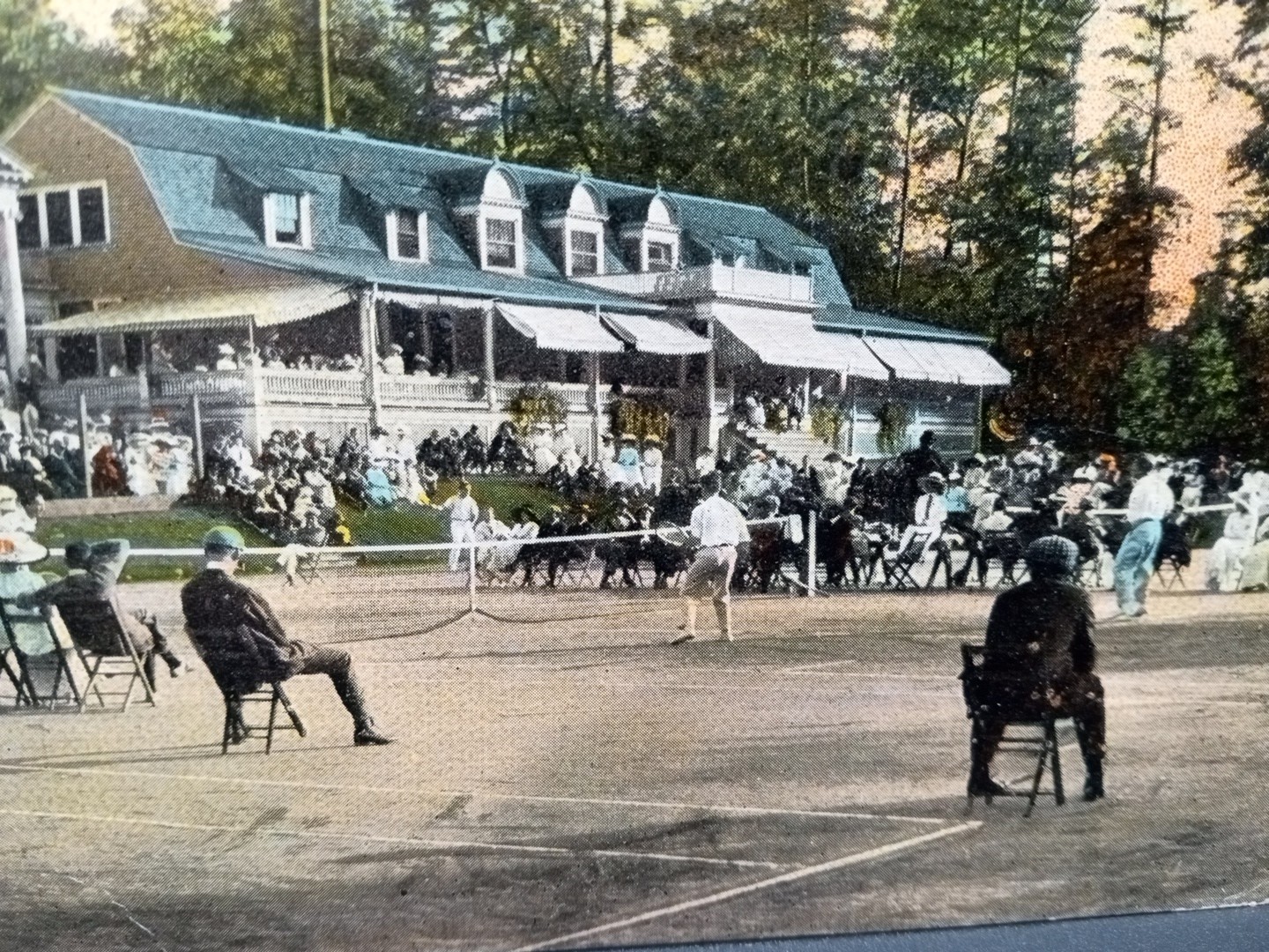 Antique Postcard 1912 Country Club Scranton PA Early Tennis Washington 1¢ Stamp