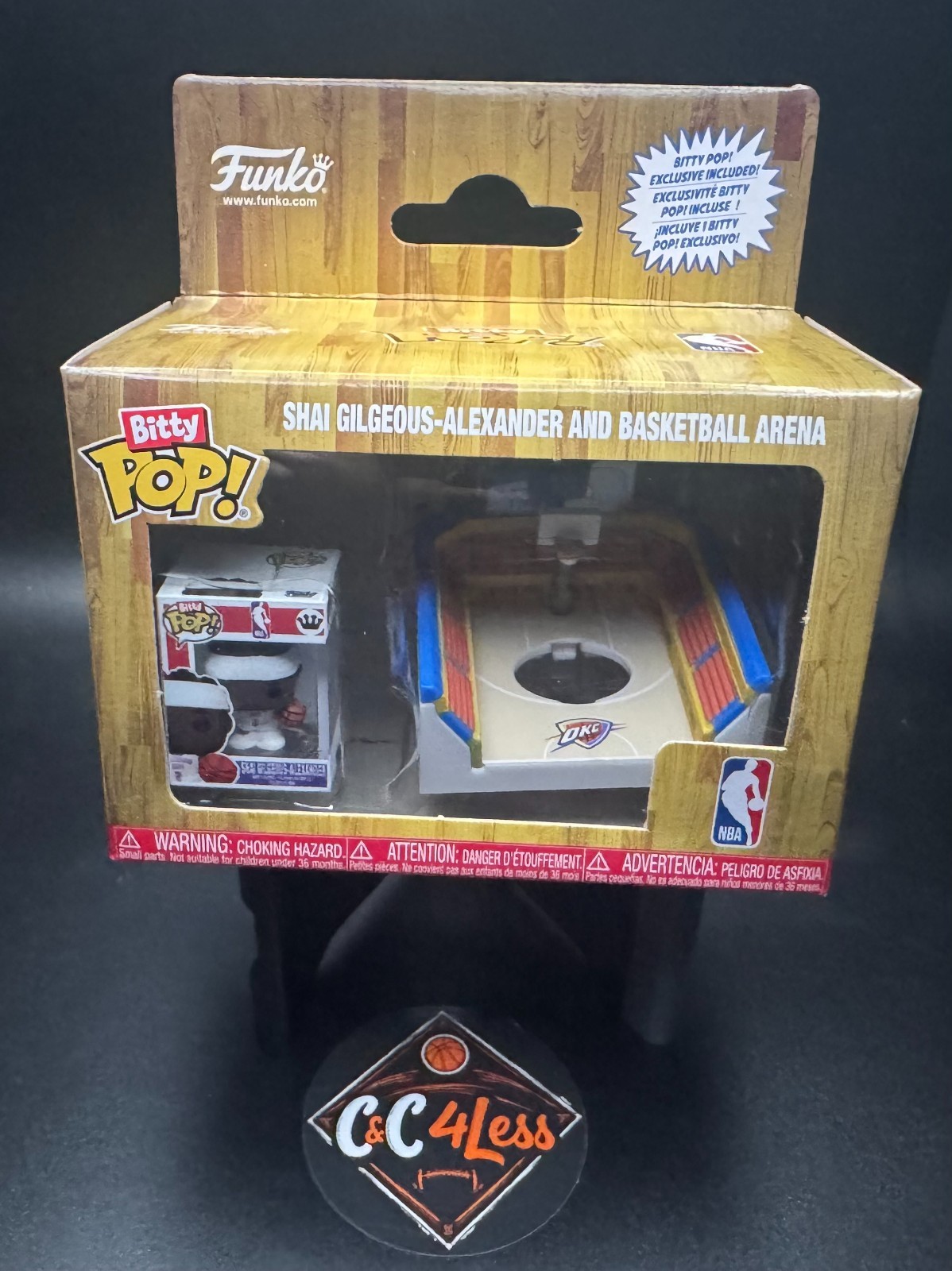 Funko Bitty Pop! 🏀 NBA OKC Thunder Shai Gilgeous-Alexander & Basketball Arena