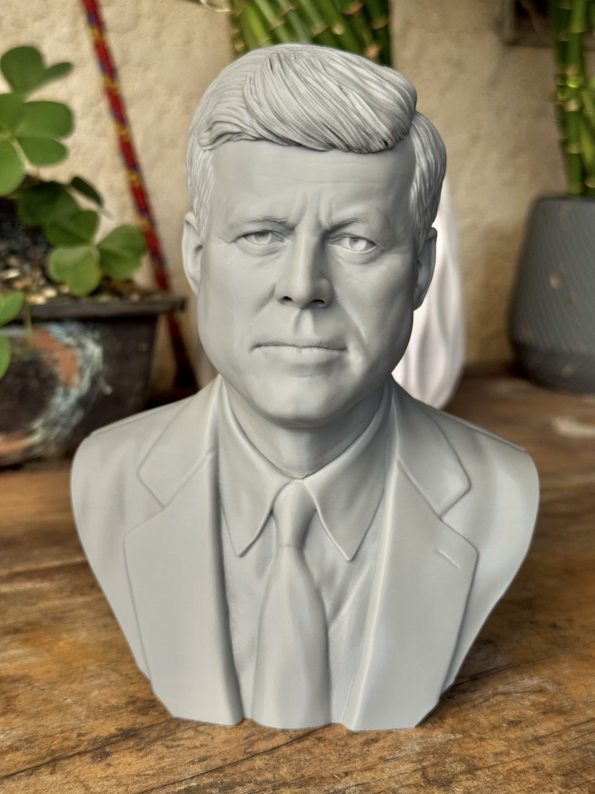 John F Kennedy JFK Bust 6.5” 3D Printed Statue US President Collectible