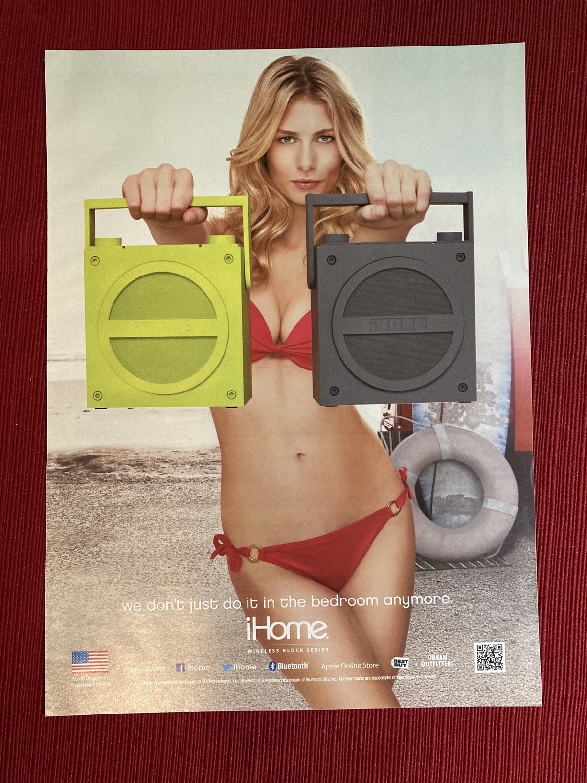 IHome Wireless Block Series Speakers Sexy Bikini 2014 Print Ad – Great To Frame!