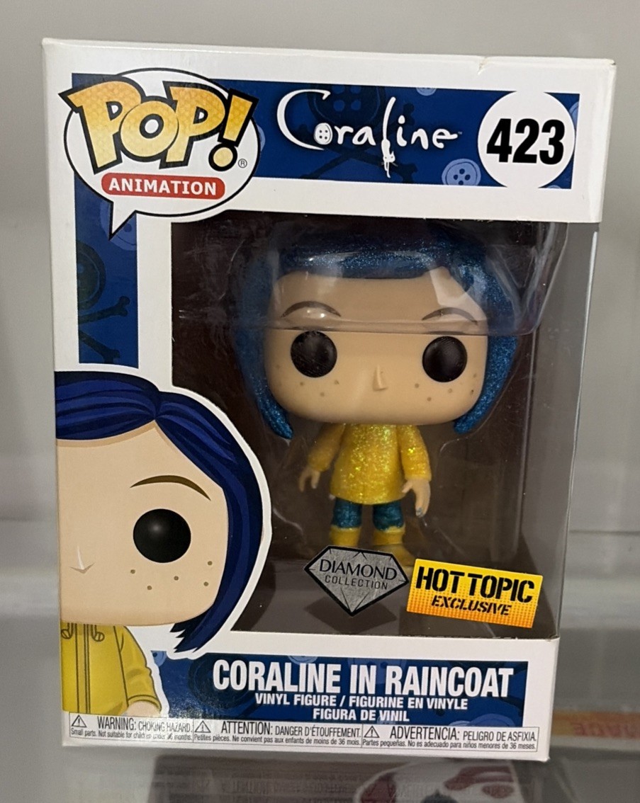 Funko Pop! Vinyl Coraline #423 Coraline In Raincoat Diamond Collection Hot Topic