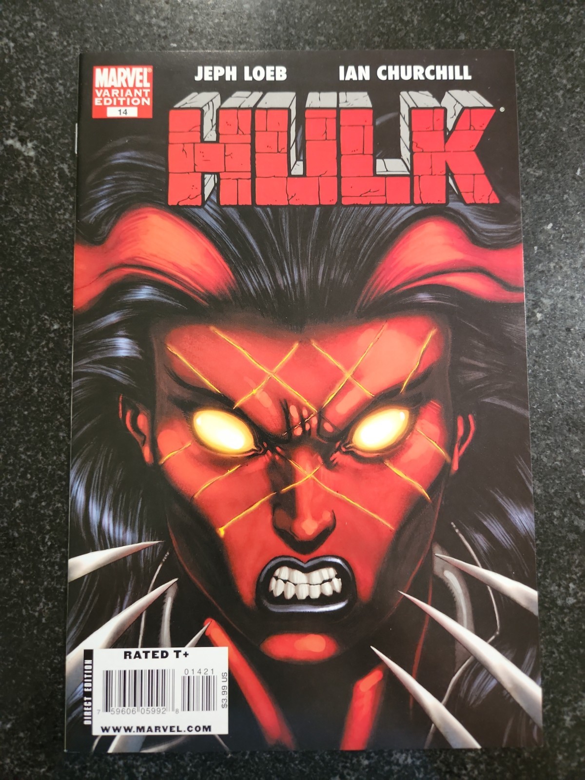 Hulk #14 Ed McGuinness Red She-Hulk Variant Marvel Comics 2009