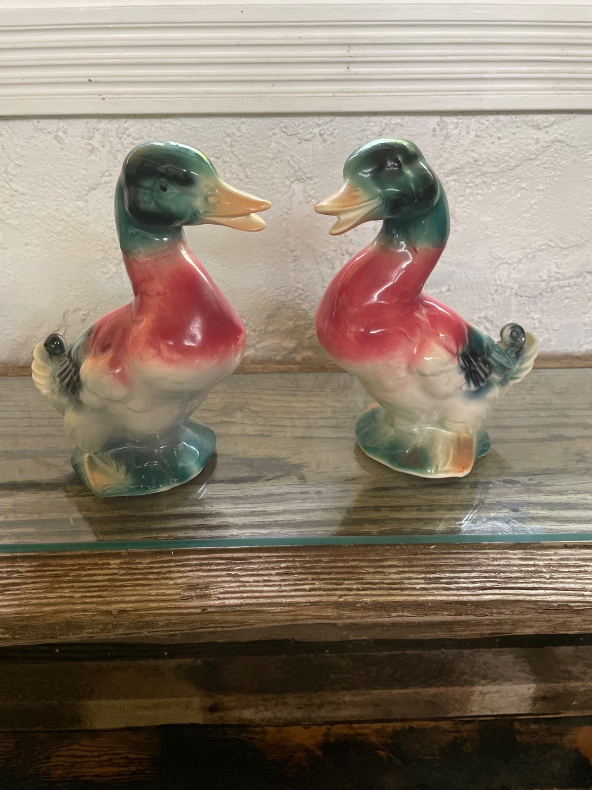 8″ SPLIT NECK MALLARD DUCK PLANTERs BY ROYAL COPLEY, ROYAL WINDSOR, SPAULDING