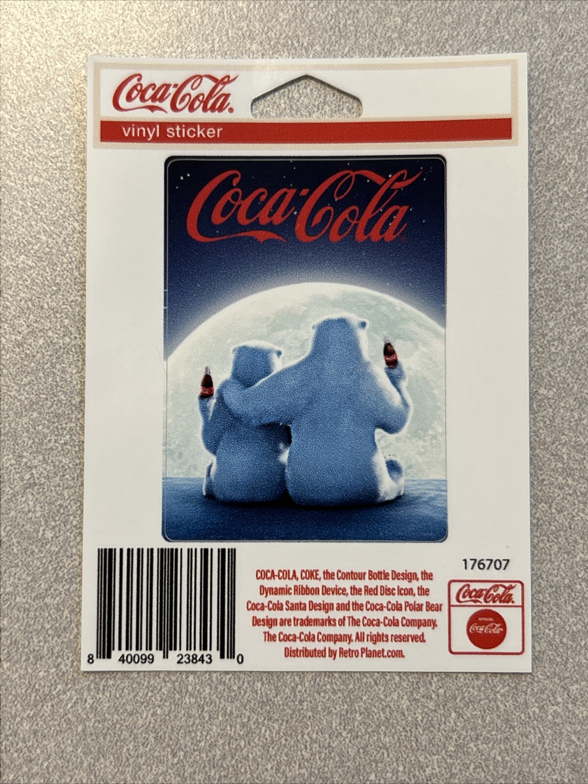 coca cola vinyl sticker Polar Bears (1.5 Inches By 2 Inches)