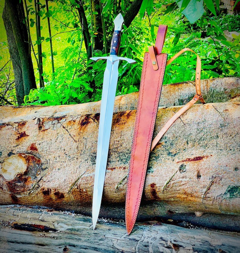 Custom Handmade Carbon Steel Blade Survival Viking Sword | Hunting Sword Camping