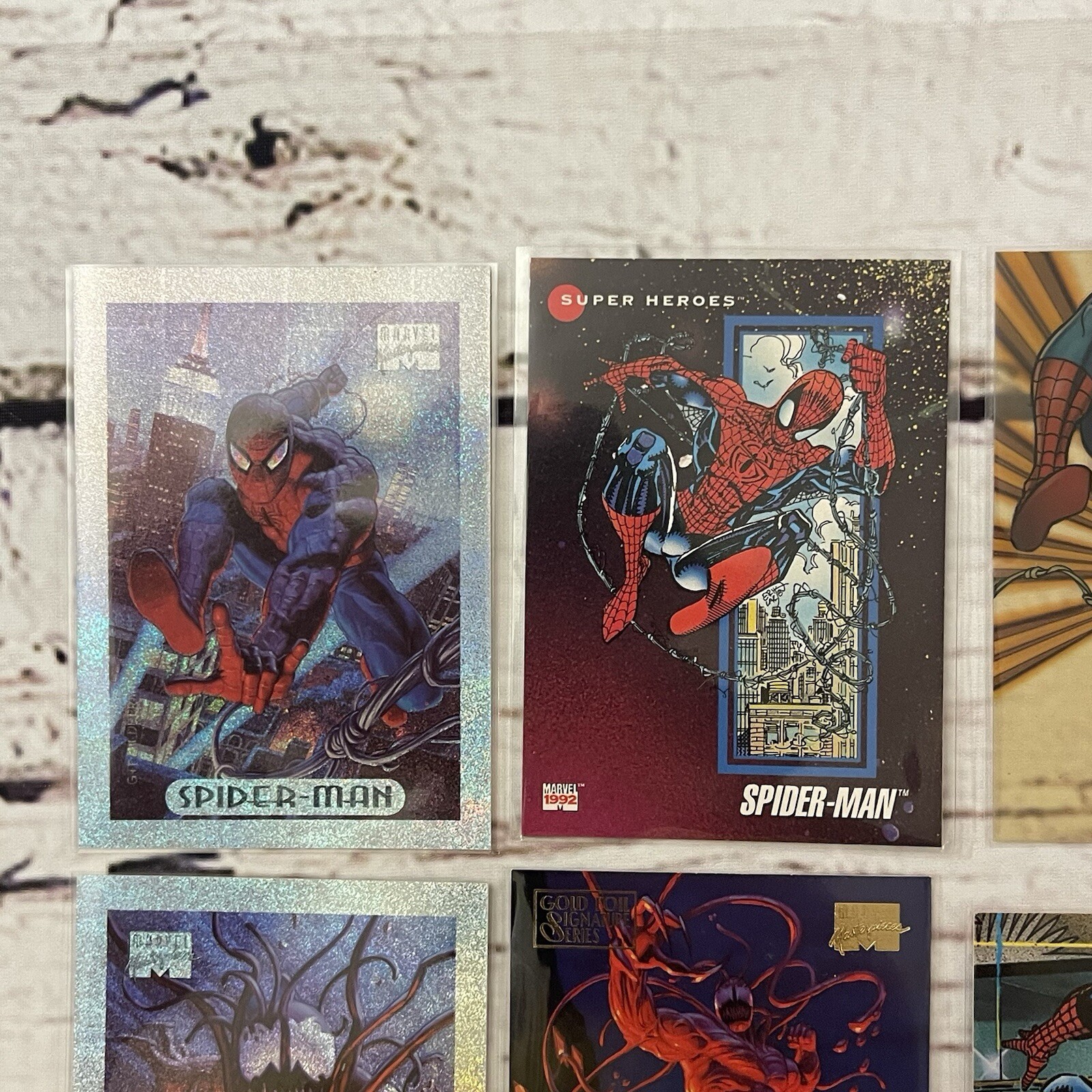 1990s Marvel Spider-Man Cards & Carnage Cards Lot of x9