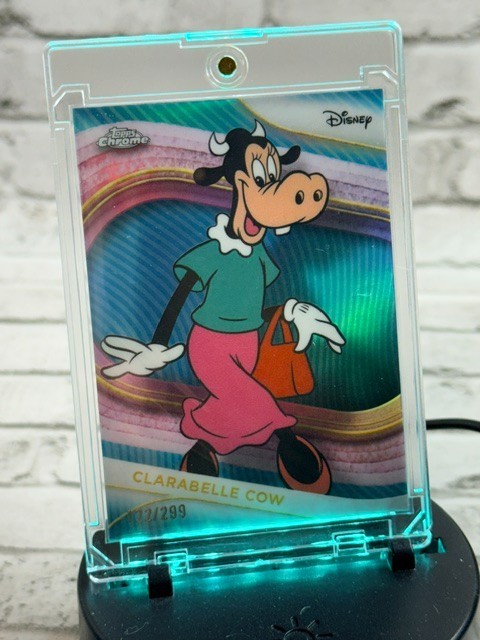 2025 Topps Chrome Disney Aqua Refractor /299 sp Insert Clarabelle Cow #165