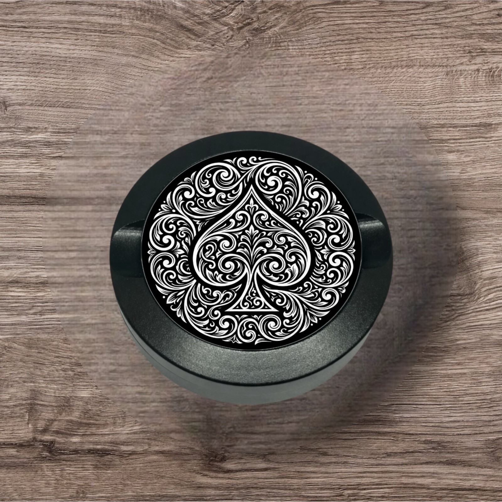Ace of Spade Scroll Matel Aluminum Container Custom Engraved EDC Snus Dip Can