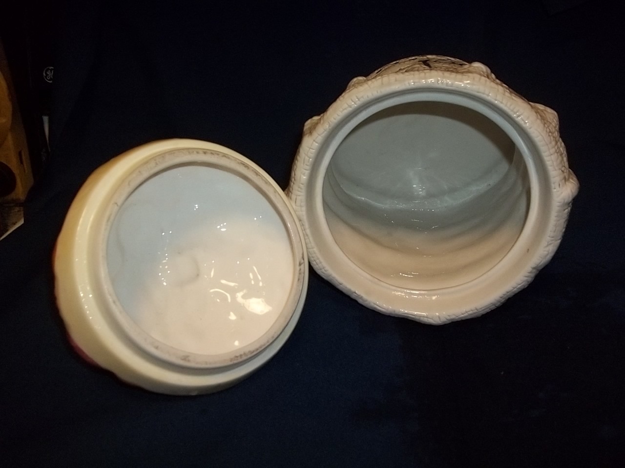 FROSTED & SUGAR gingerman COOKIES COOKIE JAR BISQUE CERAMIC JAY IMPORT CO. 12″