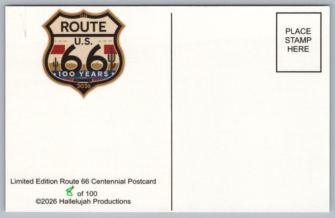 Route 66 Centennial Celebration 100 Years Art Nouveau 1920s Style New Postcard
