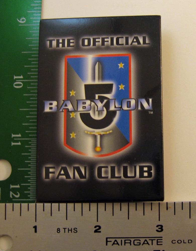 WARNER BROS “Babylon 5: Official Fan Club Pin/Button & Sticker Lot” NEW! 1997