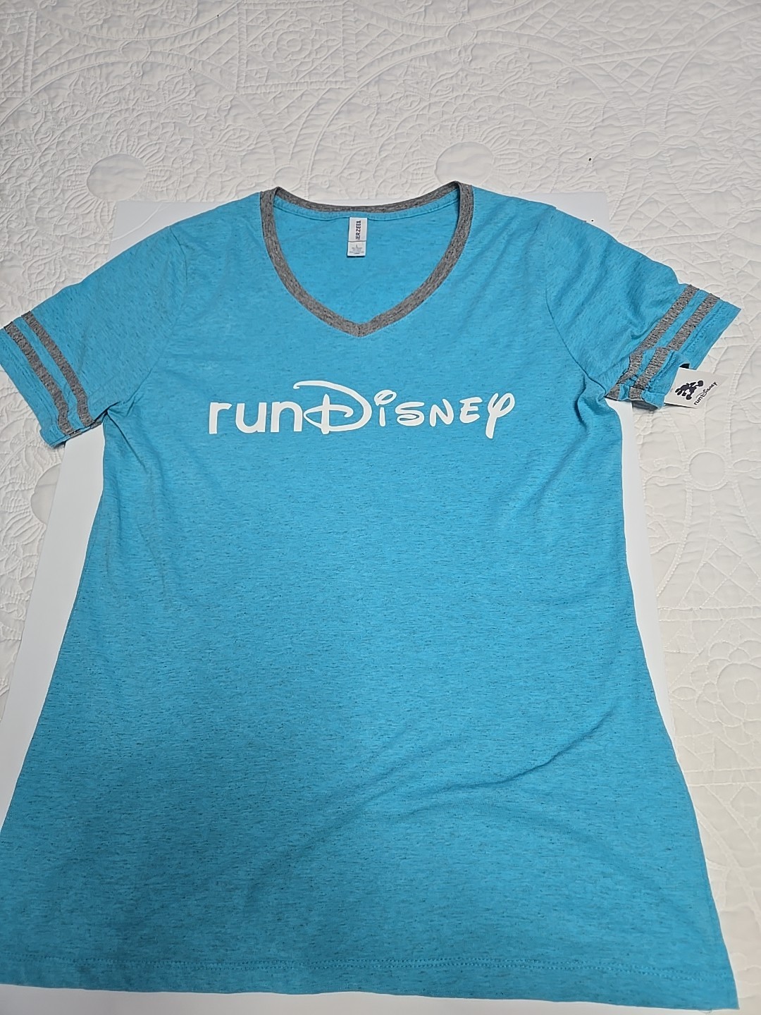 RunDisney Short Sleeve Shirt Women’s LARGE BLUE/GRAY Every Mile Is Magic