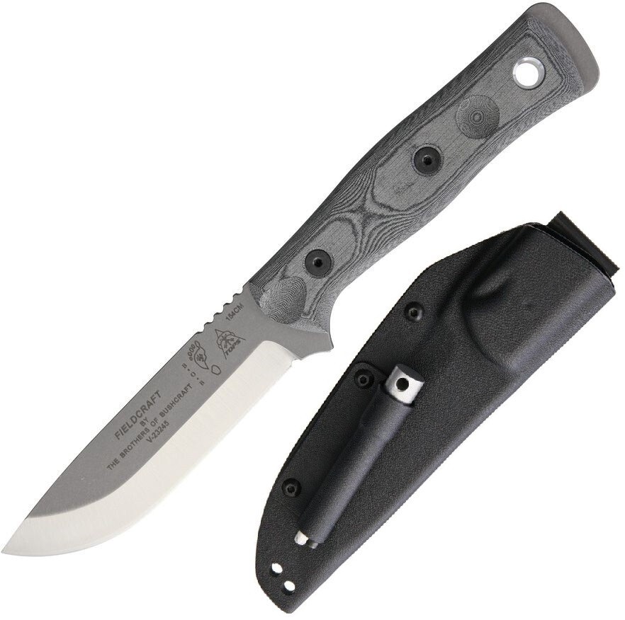 TOPS Fieldcraft BOB Hunter Fixed Knife 4.75″ 154CM Steel Blade Micarta Handle