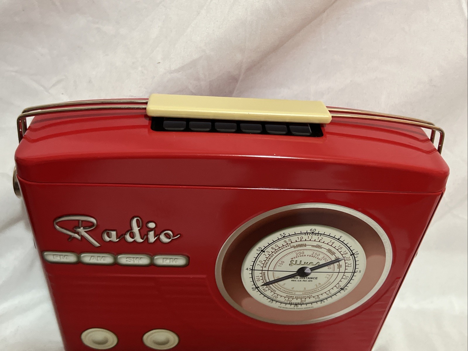 Radio Red EMPTY Collectible Tin Storage Container Display ‘